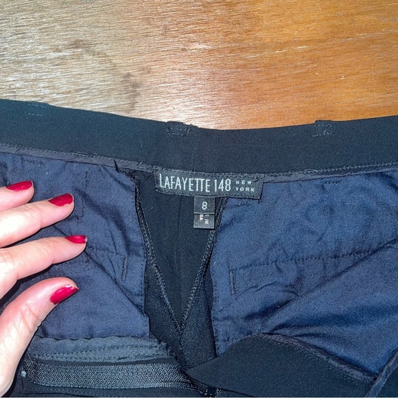 Lafayette 148 Wide Leg Dress Pants Black Sz 8 - Picture 3 of 5